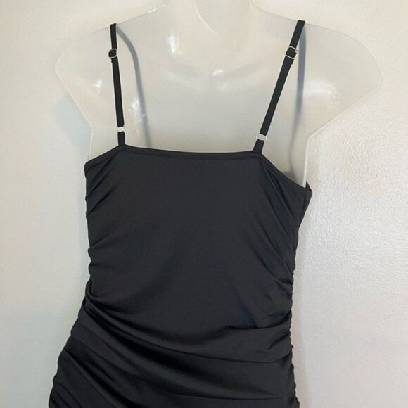 Black Bodycon Spaghetti Strap Mini Party Dress Size Medium - Picture 3 of 6